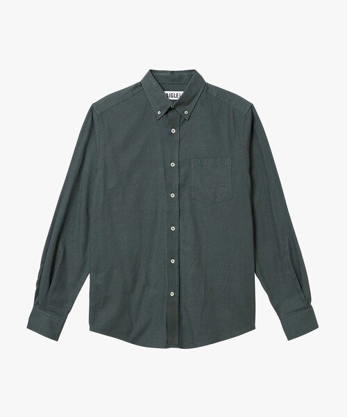 AIGLE（エーグル）の「フランネルボタンダウンシャツ（シャツ/ブラウス・メンズ・ダークグレー/セージグリーン・XL/S/M/L）」の20枚目の写真
