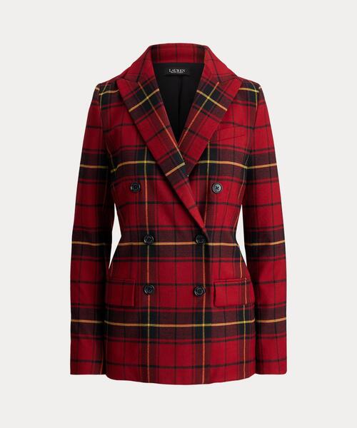 超希少　RRL ウールテーラードジャケット　チェック柄　メリノ　ラムウール　高級 超希少RRL ウールテーラードジャケットチェック柄メリノラムウール高級