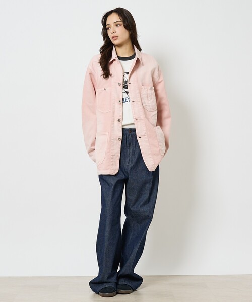 Johnbull(ジョンブル)の「【Johnbull/ジョンブル】ガーメントダイ カバーオール / ユニセックス/セットアップ(カバーオール・メンズ・ブラック/ピンク・M/L/XL)」の15枚目の写真