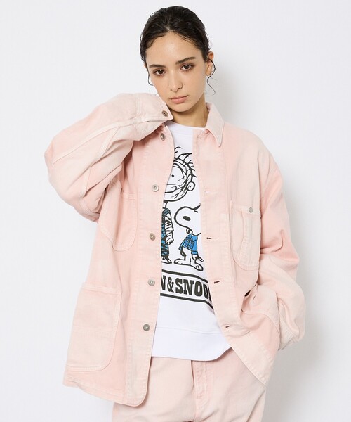 Johnbull(ジョンブル)の「【Johnbull/ジョンブル】ガーメントダイ カバーオール / ユニセックス/セットアップ(カバーオール・メンズ・ブラック/ピンク・M/L/XL)」の20枚目の写真