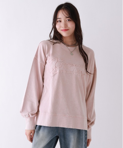 repipi armario(レピピ アルマリオ)の「【新色追加!】AcidWashルーズスウェット(スウェット・キッズ・ピンク/ブラック系その他/ブラック系その他3/アイボリー/ブラック系その他2/グレー系その他/サックスブルー/ホワイト系その他/ピンク系その他・SMALL/MEDIUM/LARGE)」の9枚目の写真