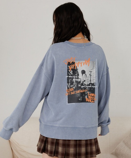 repipi armario(レピピ アルマリオ)の「【新色追加!】AcidWashルーズスウェット(スウェット・キッズ・ピンク/ブラック系その他/ブラック系その他3/アイボリー/ブラック系その他2/グレー系その他/サックスブルー/ホワイト系その他/ピンク系その他・SMALL/MEDIUM/LARGE)」の7枚目の写真