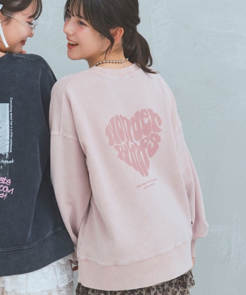 repipi armario(レピピ アルマリオ)の「【新色追加!】AcidWashルーズスウェット(スウェット・キッズ・ピンク/ブラック系その他/ブラック系その他3/アイボリー/ブラック系その他2/グレー系その他/サックスブルー/ホワイト系その他/ピンク系その他・SMALL/MEDIUM/LARGE)」の8枚目の写真