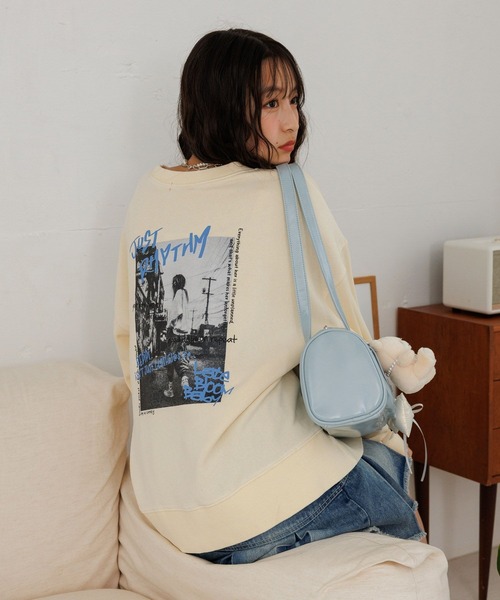 repipi armario(レピピ アルマリオ)の「【新色追加!】AcidWashルーズスウェット(スウェット・キッズ・ピンク/ブラック系その他/ブラック系その他3/アイボリー/ブラック系その他2/グレー系その他/サックスブルー/ホワイト系その他/ピンク系その他・SMALL/MEDIUM/LARGE)」の1枚目の写真