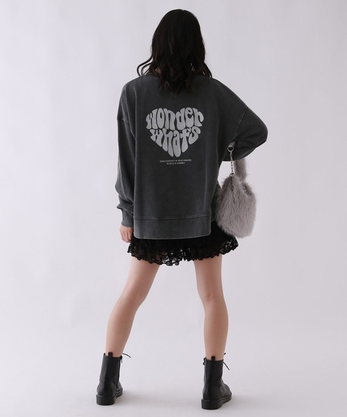 repipi armario(レピピ アルマリオ)の「【新色追加!】AcidWashルーズスウェット(スウェット・キッズ・ピンク/ブラック系その他/ブラック系その他3/アイボリー/ブラック系その他2/グレー系その他/サックスブルー/ホワイト系その他/ピンク系その他・SMALL/MEDIUM/LARGE)」の15枚目の写真