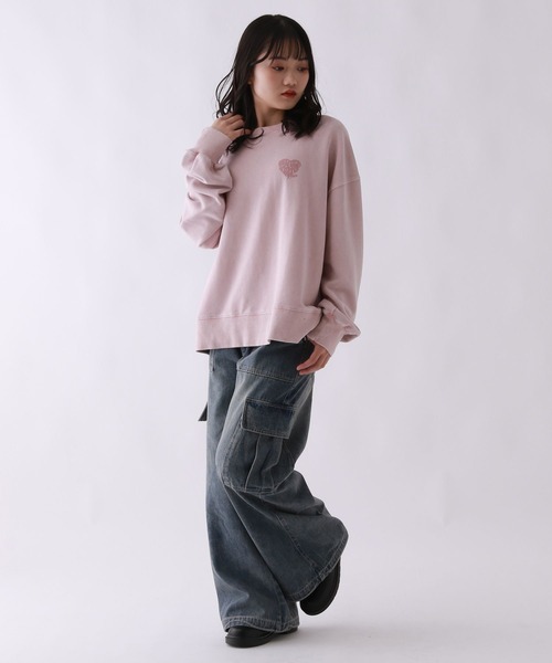 repipi armario(レピピ アルマリオ)の「【新色追加!】AcidWashルーズスウェット(スウェット・キッズ・ピンク/ブラック系その他/ブラック系その他3/アイボリー/ブラック系その他2/グレー系その他/サックスブルー/ホワイト系その他/ピンク系その他・SMALL/MEDIUM/LARGE)」の17枚目の写真