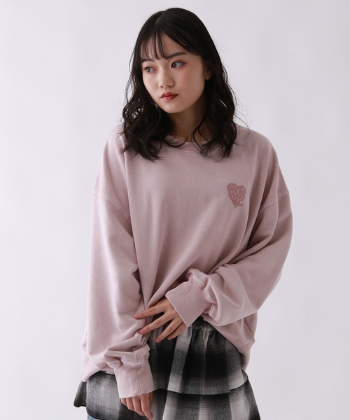 repipi armario(レピピ アルマリオ)の「【新色追加!】AcidWashルーズスウェット(スウェット・キッズ・ピンク/ブラック系その他/ブラック系その他3/アイボリー/ブラック系その他2/グレー系その他/サックスブルー/ホワイト系その他/ピンク系その他・SMALL/MEDIUM/LARGE)」の19枚目の写真