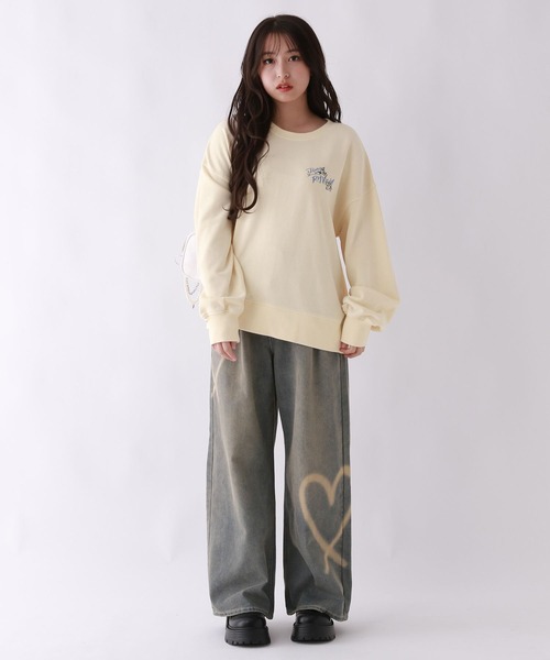 repipi armario(レピピ アルマリオ)の「【新色追加!】AcidWashルーズスウェット(スウェット・キッズ・ピンク/ブラック系その他/ブラック系その他3/アイボリー/ブラック系その他2/グレー系その他/サックスブルー/ホワイト系その他/ピンク系その他・SMALL/MEDIUM/LARGE)」の20枚目の写真