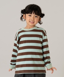 and D. petit main | 【親子リンク】【綿100】【365D.】アソートボーダーワイドロンT(Tシャツ/カットソー)