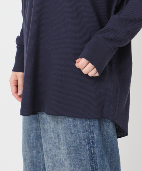 Spick & Span（スピックアンドスパン）の「Hanes / ヘインズ サーマルヘンリーネック（Tシャツ/カットソー・レディース・ホワイト/ネイビー・FREE）」の8枚目の写真