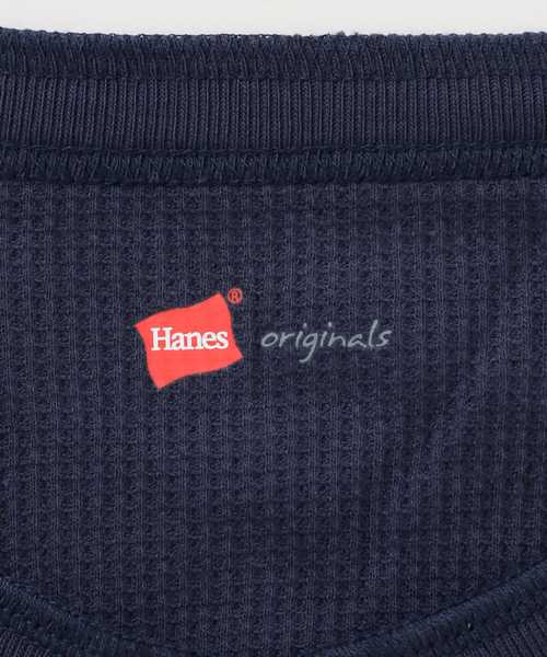 Spick & Span（スピックアンドスパン）の「Hanes / ヘインズ サーマルヘンリーネック（Tシャツ/カットソー・レディース・ホワイト/ネイビー・FREE）」の6枚目の写真