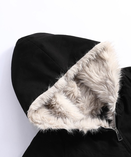 TOBEE（トゥビー）の「【Tobee】フードファージャケット/中綿ブルゾン（ブルゾン・メンズ・アイボリー/ブラック・LARGE/X-LARGE/MEDIUM）」の11枚目の写真