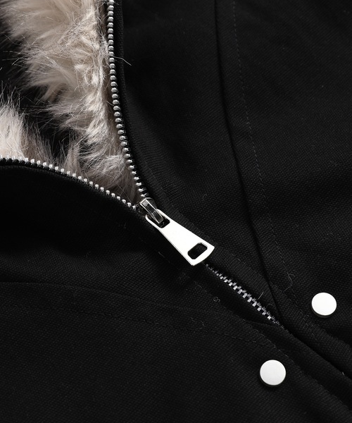 TOBEE（トゥビー）の「【Tobee】フードファージャケット/中綿ブルゾン（ブルゾン・メンズ・アイボリー/ブラック・LARGE/X-LARGE/MEDIUM）」の12枚目の写真