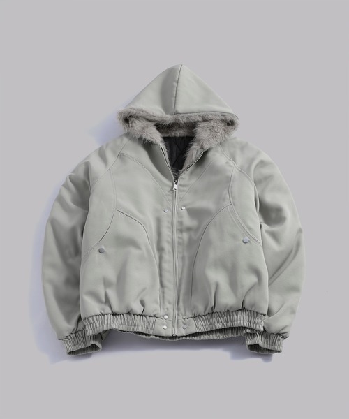 TOBEE（トゥビー）の「【Tobee】フードファージャケット/中綿ブルゾン（ブルゾン・メンズ・アイボリー/ブラック・LARGE/X-LARGE/MEDIUM）」の19枚目の写真