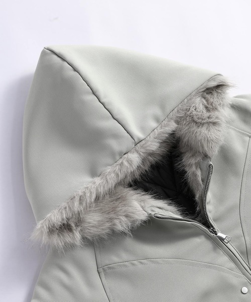 TOBEE（トゥビー）の「【Tobee】フードファージャケット/中綿ブルゾン（ブルゾン・メンズ・アイボリー/ブラック・LARGE/X-LARGE/MEDIUM）」の22枚目の写真