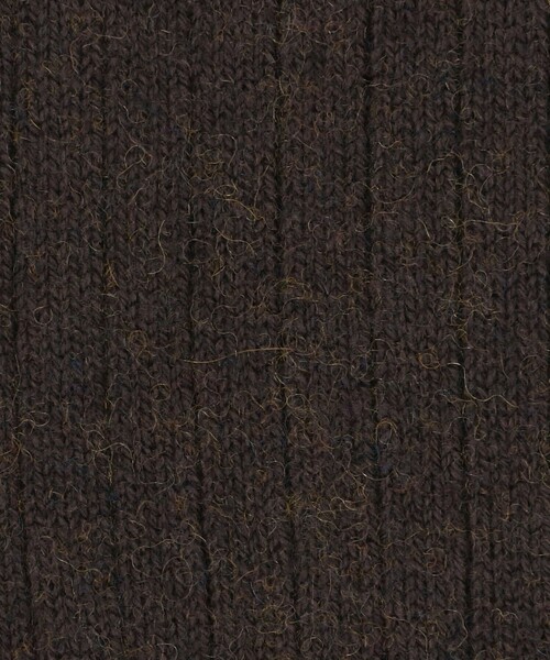 ROTOTO（ロトト）の「＜ROTOTO＞リブクルーソックス（ソックス/靴下・メンズ・ダークブラウン/ダークグリーン/レッド・M）」の5枚目の写真