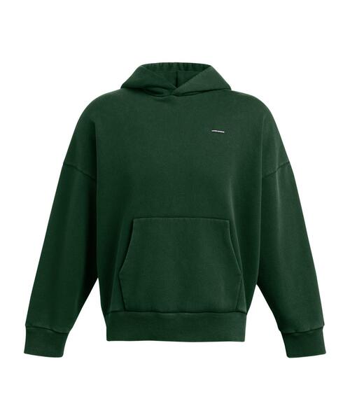 UNDER ARMOUR(アンダーアーマー)の「UAアイコン ヘビーウェイト フリース ウォッシュ オーバーサイズ フーディー(ライフスタイル/メンズ)(スウェット・メンズ・ライム・L/2XL/3XL/M/XL/S)」の4枚目の写真