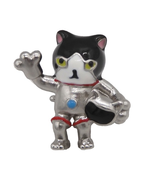 gargle(ガーグル)の「gargle ガーグル:宇宙シリーズ ニャンコ飛行士 猫 ネコ ピアス(ピアス(両耳用)・レディース・ブラウン/ブラック・FREE)」の4枚目の写真