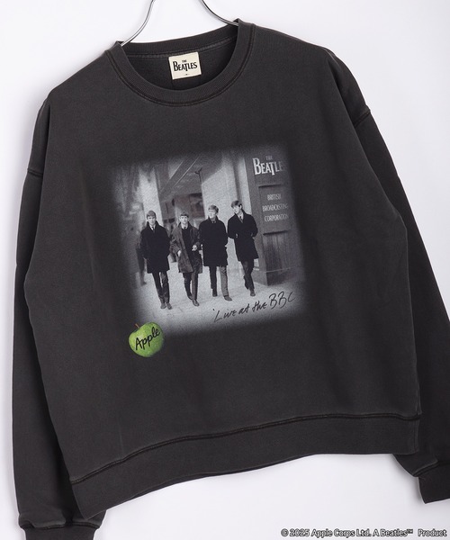 The Beatles（ザビートルズ）の「The Beatles / ビートルズ 裏毛 長袖トレーナー LIVE at the BBC フォトプリント（スウェット・メンズ・ブラック/グレー・M/L/XL）」の5枚目の写真