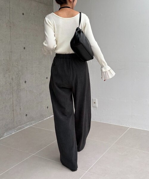CAPRICIEUX LE'MAGE（カプリシューレマージュ）の「【低身長サイズあり】アシメベルトSETパンツ（その他パンツ・レディース・ブラウン/ベージュ/チャコールグレー・38/PS/36）」の7枚目の写真