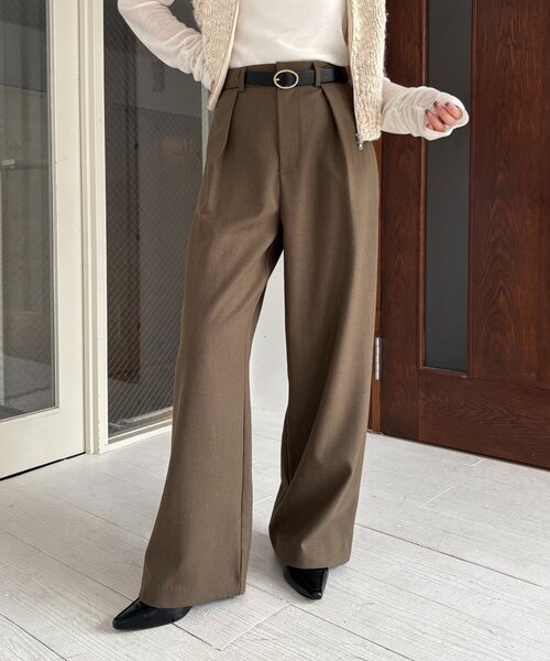 CAPRICIEUX LE'MAGE（カプリシューレマージュ）の「【低身長サイズあり】アシメベルトSETパンツ（その他パンツ・レディース・ブラウン/ベージュ/チャコールグレー・38/PS/36）」の15枚目の写真