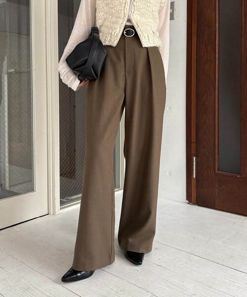 CAPRICIEUX LE'MAGE（カプリシューレマージュ）の「【低身長サイズあり】アシメベルトSETパンツ（その他パンツ・レディース・ブラウン/ベージュ/チャコールグレー・38/PS/36）」の19枚目の写真