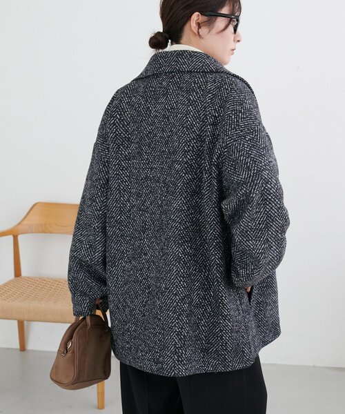 WEB限定】ヘリンボーンダブルテラージャケット（テーラードジャケット