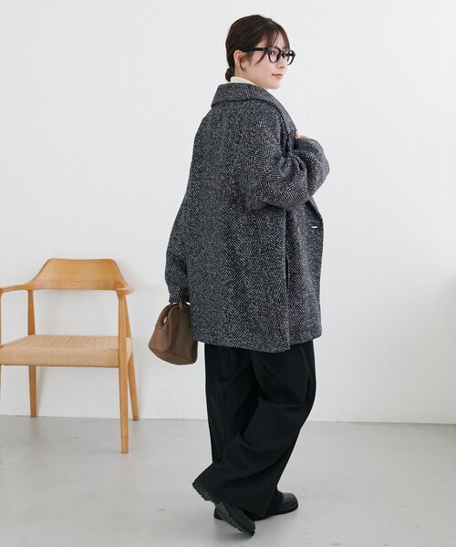 WEB限定】ヘリンボーンダブルテラージャケット（テーラードジャケット