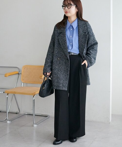 WEB限定】ヘリンボーンダブルテラージャケット（テーラードジャケット