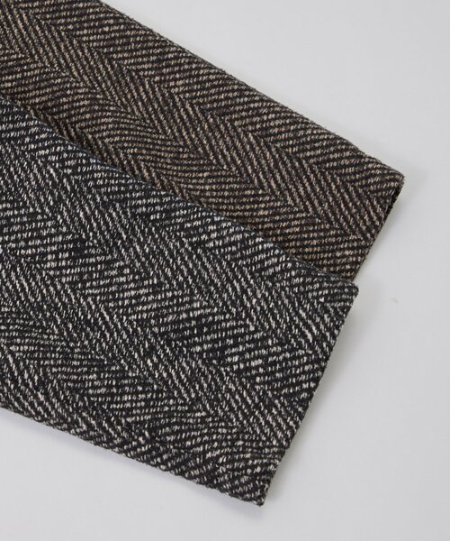 DISCOAT（ディスコート）の「【WEB限定】ヘリンボーンダブルテラージャケット（テーラードジャケット・レディース・ブラウン/ブラック・FREE）」の18枚目の写真