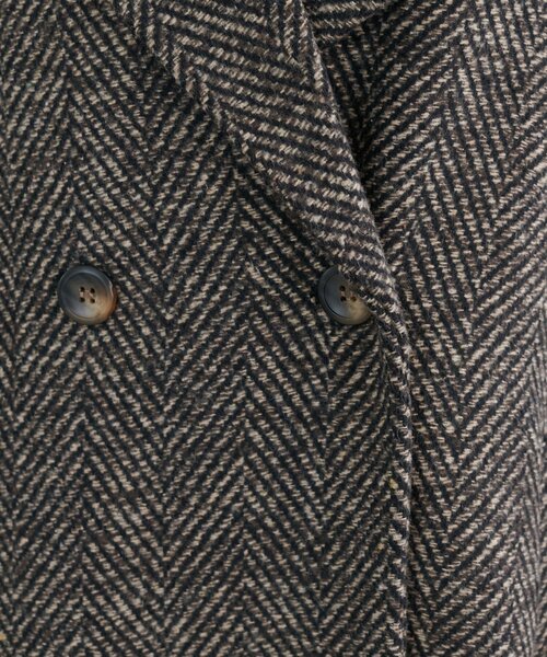 DISCOAT（ディスコート）の「【WEB限定】ヘリンボーンダブルテラージャケット（テーラードジャケット・レディース・ブラウン/ブラック・FREE）」の20枚目の写真