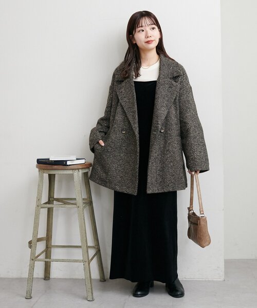 セール】【WEB限定】ヘリンボーンダブルテラージャケット（テーラード