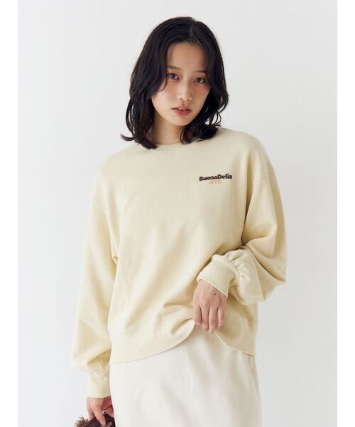 Ungrid（アングリッド）の「【WEB限定】バックロゴスウェット（スウェット・レディース・イエロー/ライトグレー/ピンク/チャコールグレー/ブルー・FREE）」の8枚目の写真