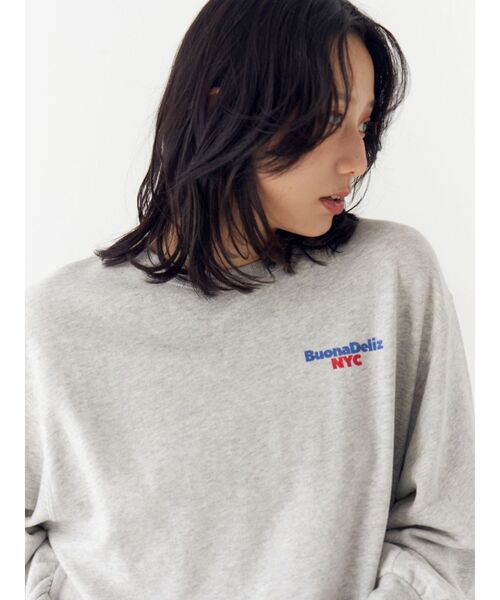 Ungrid（アングリッド）の「【WEB限定】バックロゴスウェット（スウェット・レディース・イエロー/ライトグレー/ピンク/チャコールグレー/ブルー・FREE）」の12枚目の写真