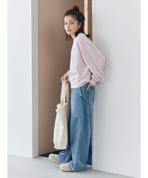 Ungrid（アングリッド）の「【WEB限定】バックロゴスウェット（スウェット・レディース・イエロー/ライトグレー/ピンク/チャコールグレー/ブルー・FREE）」の19枚目の写真