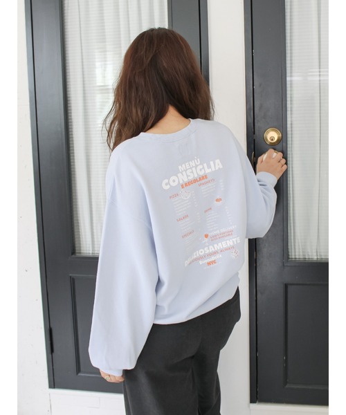 Ungrid（アングリッド）の「【WEB限定】バックロゴスウェット（スウェット・レディース・イエロー/ライトグレー/ピンク/チャコールグレー/ブルー・FREE）」の3枚目の写真