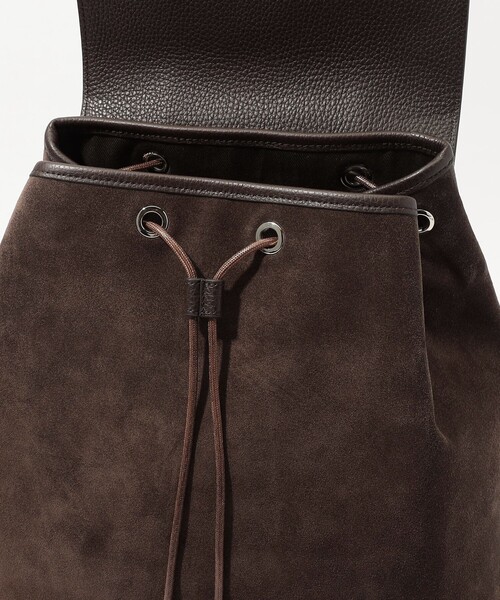 TOMORROWLAND （トゥモローランド）の「TOMORROWLAND シュリンクレザー×スウェードコンビ バックパック（バックパック/リュック・メンズ・ダークブラウン・FREE）」の7枚目の写真