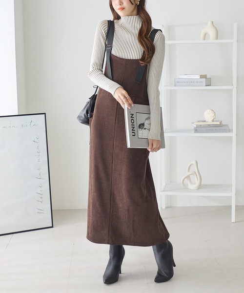 ReDial(リダイアル)の「モールコールジャンパースカート(ジャンパースカート・レディース・ブラック/モカ/ブラウン・M/L/LL/3L)」の10枚目の写真