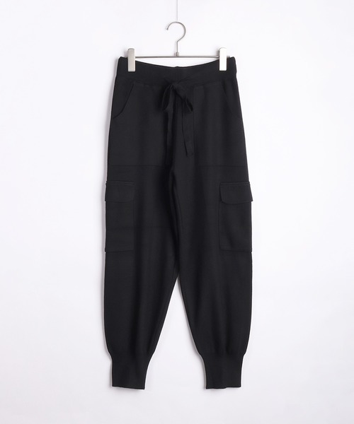 WESTSEA（ウエストシー）の「サイドポケット 裾リブ ニットジョガーパンツ（その他パンツ・レディース・グレー/ブラック/ホワイト・FREE）」の4枚目の写真