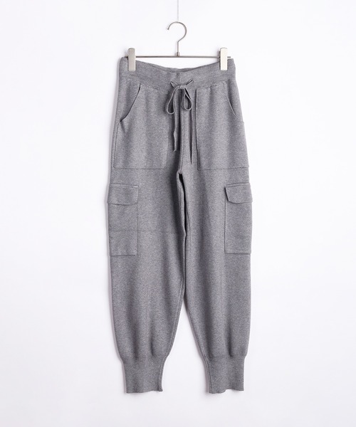 WESTSEA（ウエストシー）の「サイドポケット 裾リブ ニットジョガーパンツ（その他パンツ・レディース・グレー/ブラック/ホワイト・FREE）」の6枚目の写真