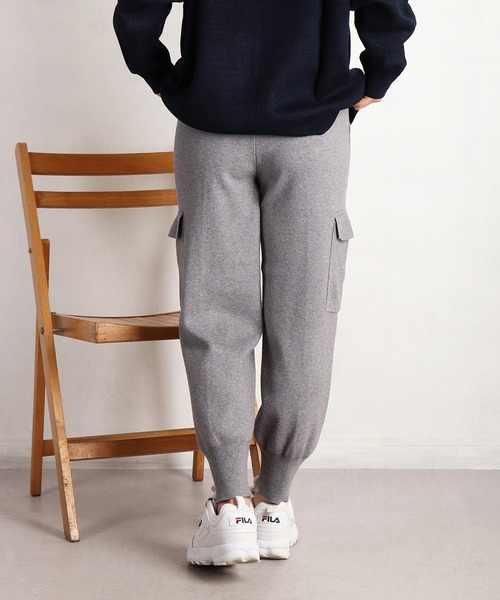 WESTSEA（ウエストシー）の「サイドポケット 裾リブ ニットジョガーパンツ（その他パンツ・レディース・グレー/ブラック/ホワイト・FREE）」の15枚目の写真