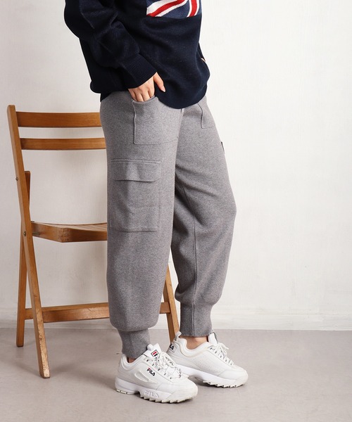 WESTSEA（ウエストシー）の「サイドポケット 裾リブ ニットジョガーパンツ（その他パンツ・レディース・グレー/ブラック/ホワイト・FREE）」の14枚目の写真