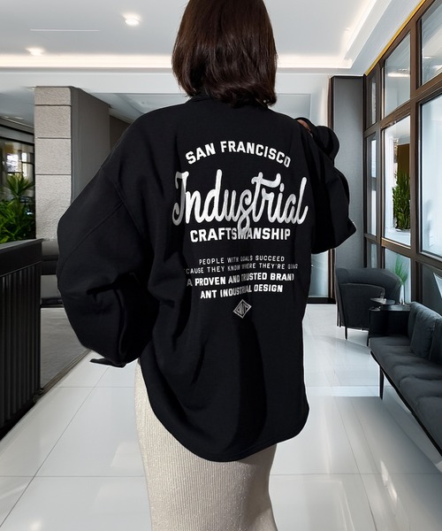 Candlestick(キャンドルスティック)の「スウェット コーチジャケット チェーンステッチ デザイン(その他アウター・レディース・チャコール/ブラック/杢グレー・M/L/LL)」の13枚目の写真