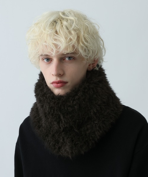 HARE(ハレ)の「マルチファーティペット(HARE)(ネックウォーマー/スヌード・メンズ・ブラウン/ブラック・FREE)」の18枚目の写真