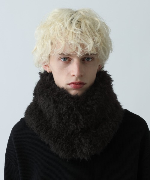 HARE(ハレ)の「マルチファーティペット(HARE)(ネックウォーマー/スヌード・メンズ・ブラウン/ブラック・FREE)」の19枚目の写真