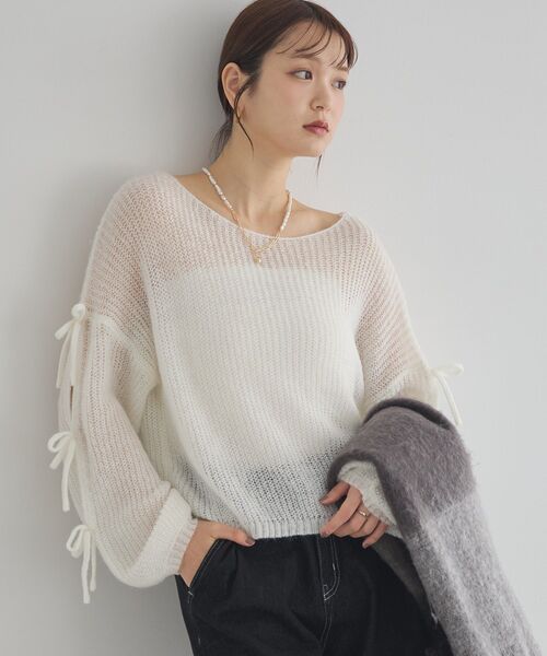 earth music&ecology（アースミュージックアンドエコロジー）の「パールMIXY字ネックレス（ネックレス・レディース・ゴールド/シルバー・FREE）」の5枚目の写真