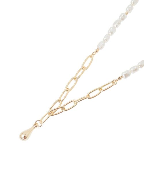 earth music&ecology（アースミュージックアンドエコロジー）の「パールMIXY字ネックレス（ネックレス・レディース・ゴールド/シルバー・FREE）」の13枚目の写真