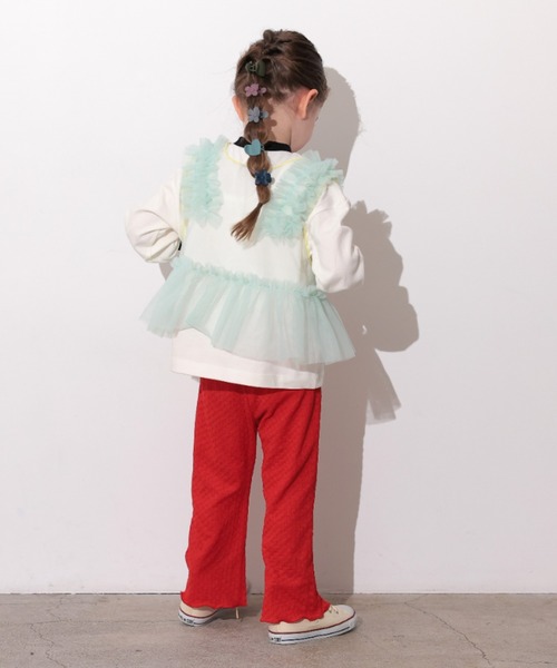 Ocean&Ground(オーシャン&グラウンド)の「ジャガードスリットフレアパンツ(その他パンツ・キッズ・ブラック/ライトブルー/レッド/グリーン・110/100/90/80/140/130/120)」の9枚目の写真