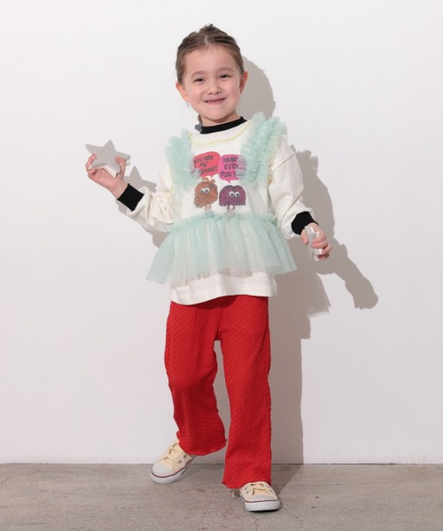 Ocean&Ground(オーシャン&グラウンド)の「ジャガードスリットフレアパンツ(その他パンツ・キッズ・ブラック/ライトブルー/レッド/グリーン・110/100/90/80/140/130/120)」の7枚目の写真