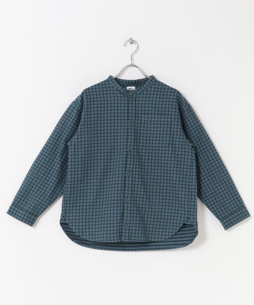 WEB/一部店舗限定』『親子リンク』起毛ネルバンドカラーシャツ(KIDS
